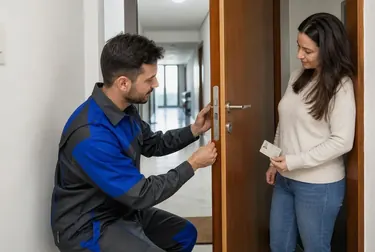 Chaveiro utilizando ferramentas para abrir uma porta em São Leopoldo.